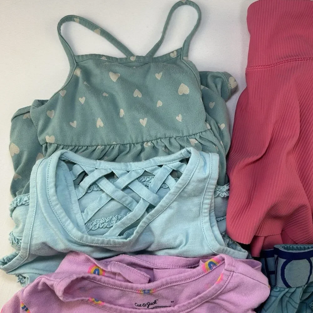 Girls 5T Clothing Lot Of 7 Piece Summer Fall Back To School Dresses Shorts Skirt
